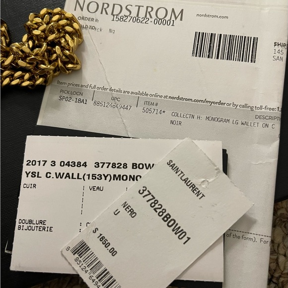 YSL large wallet on chain - Picture 4 of 4